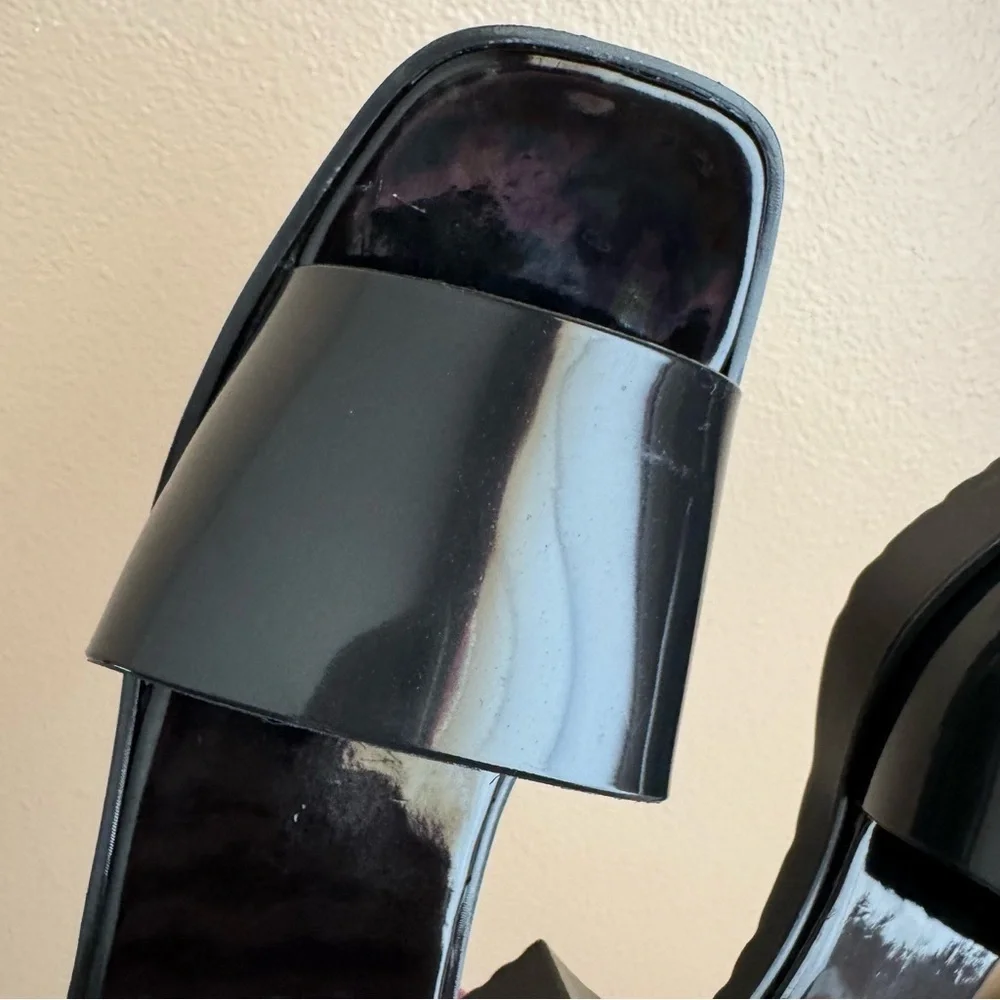 Vintage Mudd patent leather black platform sandals size 9 - Picture 10 of 16